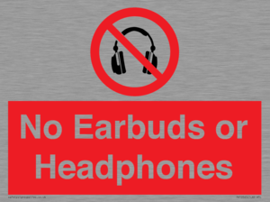 No Earbuds or Headphones